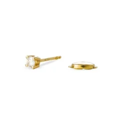 Boucles D'oreilles Puces Victoria Or Jaune Diamant|Marc Orian New
