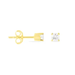 Boucles D'oreilles Puces Victoria Or Jaune Diamant|Marc Orian