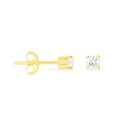 Boucles D'oreilles Puces Victoria Or Jaune Diamant|Marc Orian Sale