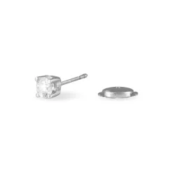 Boucles D'oreilles Puces Victoria Or Blanc Diamant|Marc Orian Discount
