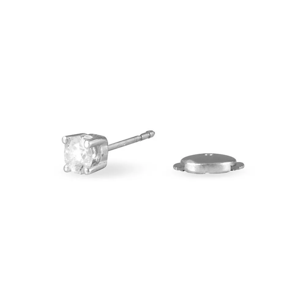 Boucles D'oreilles Puces Victoria Or Blanc Diamant|Marc Orian Discount
