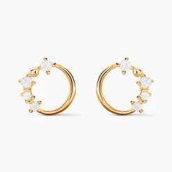 Boucles D'oreilles Puces Wenona Or Jaune Oxyde De Zirconium