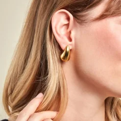 Boucles D'oreilles Puces Xenia Acier Jaune|Marc Orian Hot