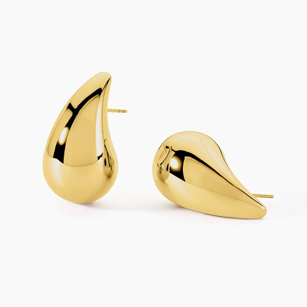 Boucles D'oreilles Puces Xenia Acier Jaune|Marc Orian Hot