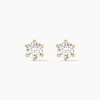 Boucles D'oreilles Puces Yléna Plaqué Or Jaune Oxyde De Zirconium|Marc Orian New