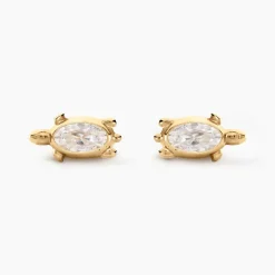 Boucles D'oreilles Puces Yoshi Or Jaune Oxyde De Zirconium|Marc Orian Hot