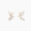 Boucles D'oreilles Puces Youssa Or Jaune Oxyde De Zirconium