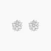 Boucles D'oreilles Puces Ysatis Argent Blanc Oxyde De Zirconium