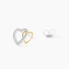 Boucles D'oreilles Puces Ysma Or Jaune Argent Blanc|Marc Orian Hot