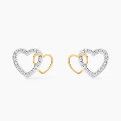 Boucles D'oreilles Puces Ysma Or Jaune Argent Blanc|Marc Orian Hot