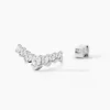 Boucles D'oreilles Puces Zuina Argent Blanc Oxyde De Zirconium|Marc Orian New