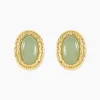 Boucles D'Oreilles Ria Puces Acier Jaune Aventurine|Marc Orian Outlet