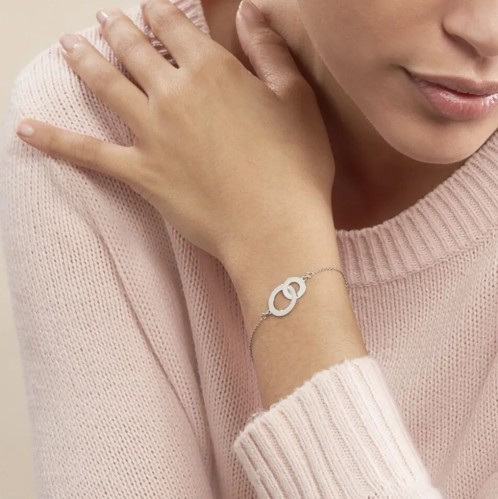 Bracelet Abbygael Argent Blanc