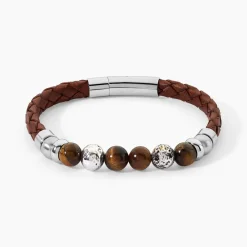Bracelet Acier Blanc Abraham Pierre De Synthese|Marc Orian Discount