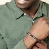 Bracelet Acier Blanc Hantz Pierre De Lave