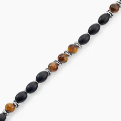 Bracelet Adiel Acier Blanc Onyx Labradorite