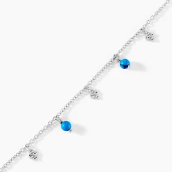 Bracelet Adiva Argent Blanc Turquoise
