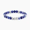 Bracelet Adonis Acier Blanc Pierre De Synthese