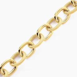 Bracelet Aelia Maille Alternee Acier Jaune|Marc Orian Hot