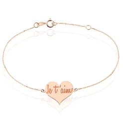 Bracelet Albizia Coeur Message Or Rose|Marc Orian Online