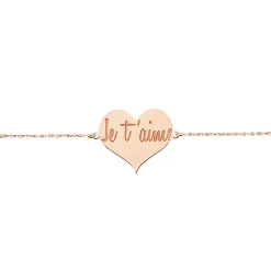 Bracelet Albizia Coeur Message Or Rose|Marc Orian Online