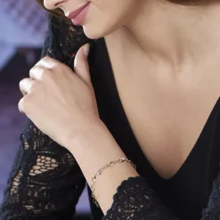 Bracelet Alejo Maille Fantaisie Or Bicolore