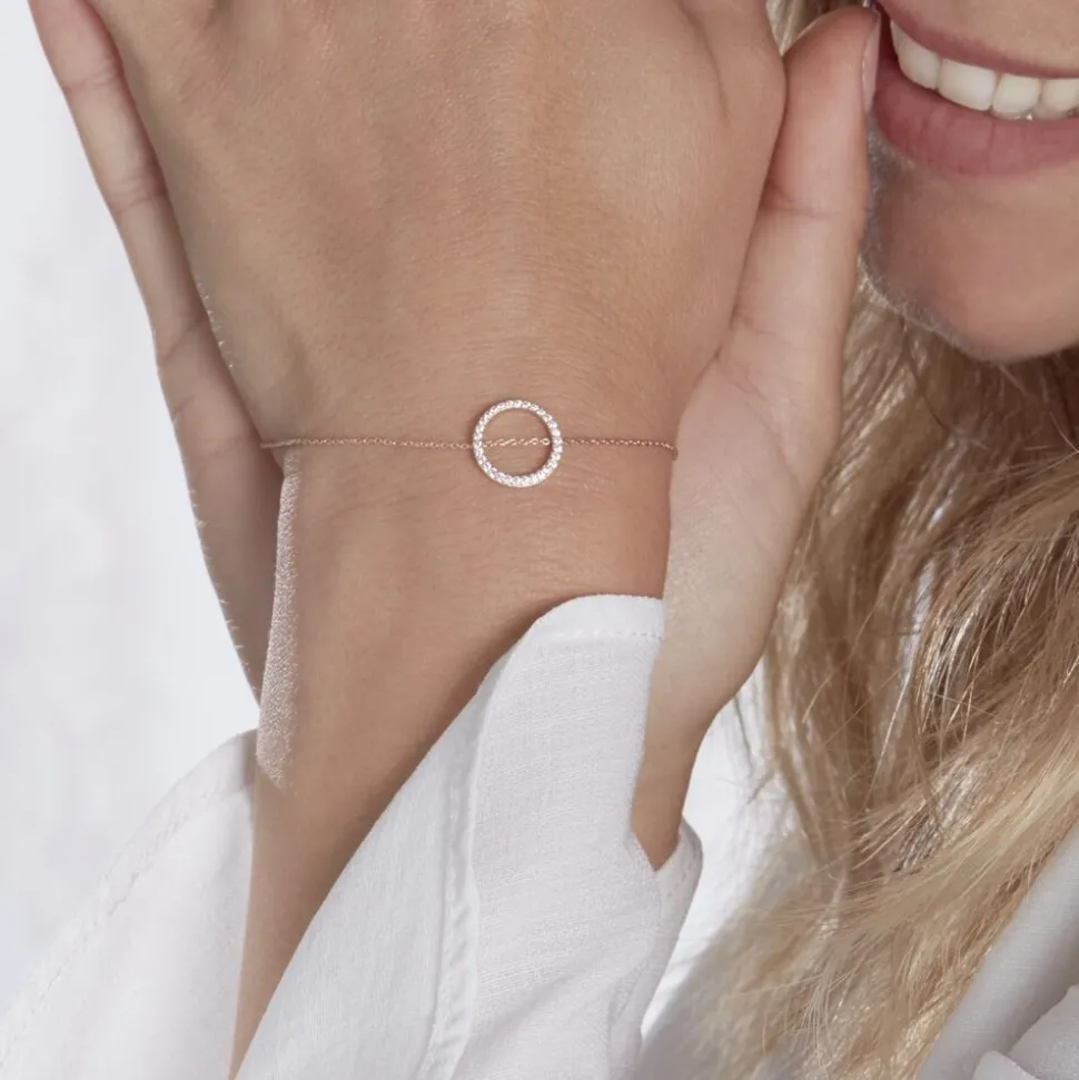 Bracelet Alysone Argent Rose Oxyde De Zirconium