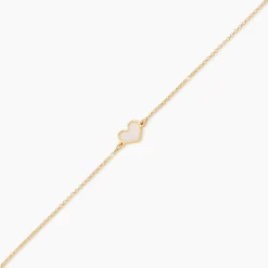 Bracelet Amaryllis Coeur Or Jaune Nacre