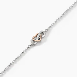 Bracelet Amuri Argent Bicolore Oxyde De Zirconium