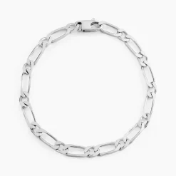 Bracelet Anilo Maille Alternee 1/1 Argent Blanc