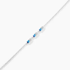 Bracelet Argent Blanc Augusts Oxydes De Zirconium