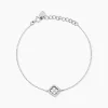 Bracelet Argent Blanc Justina Oxyde De Zirconium