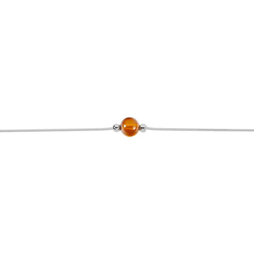 Bracelet Argent Blanc Katoucha Ambre|Marc Orian New