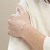 Bracelet Argent Blanc Paros