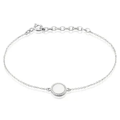 Bracelet Argent Blanc Paros