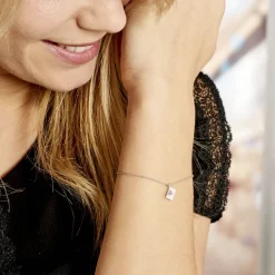 Bracelet Argent Guntrun Oxydes De Zirconium