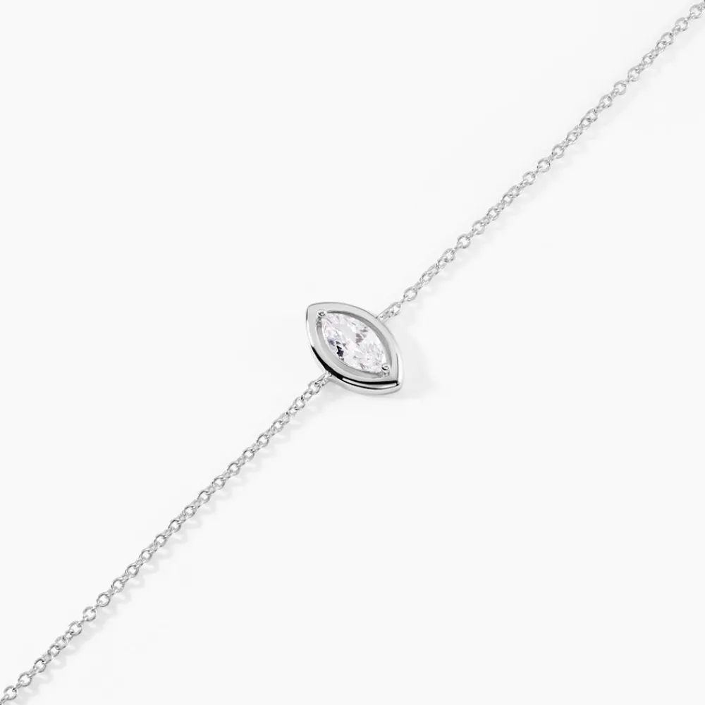 Bracelet Arone Argent Blanc Oxyde De Zirconium|Marc Orian Best