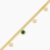 Bracelet Athena Acier Doré Malachite