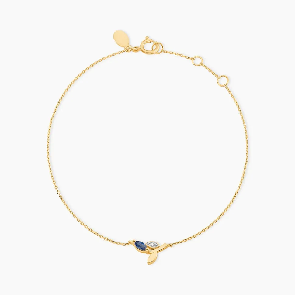 Bracelet Bendt Or Jaune Saphir Diamant