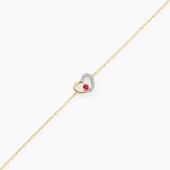 Bracelet Bengta Or Jaune Rubis Diamant