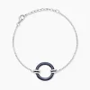 Bracelet Bertillianne Argent Blanc Céramique Et Oxyde De Zirconium