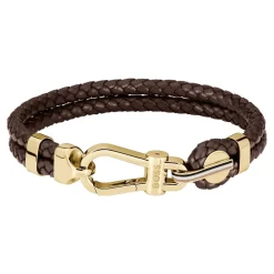 Bracelet Boss Ares Prime Cuir De Veau Marron|BOSS BIJOUX Clearance