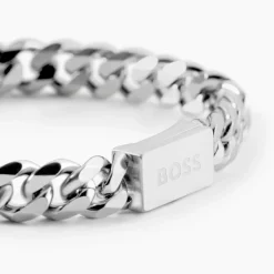 Bracelet Boss Chain Link Acier Blanc