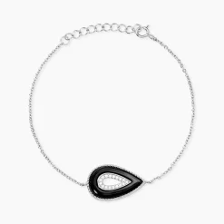 Bracelet Boyce Argent Blanc Céramique Oxyde De Zirconium