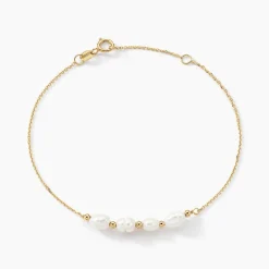 Bracelet Bron Or Jaune Perle De Culture|Marc Orian Discount
