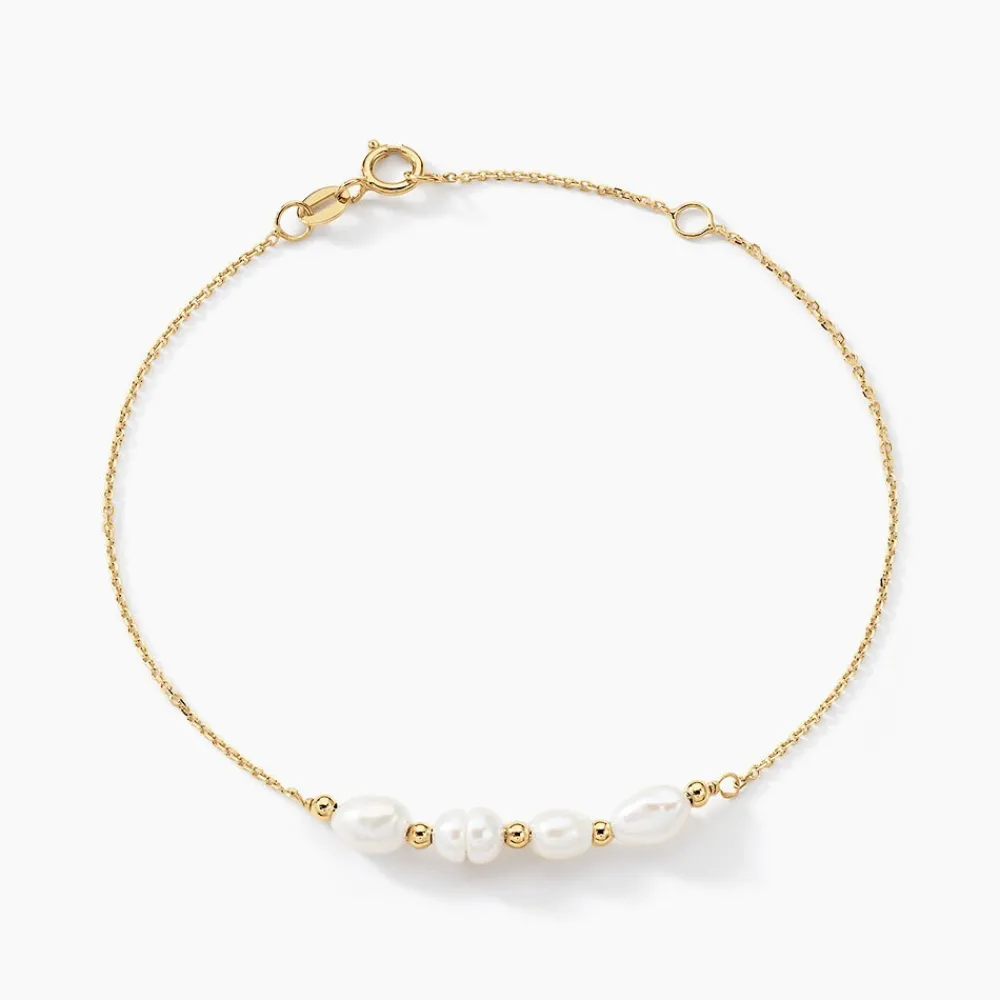 Bracelet Bron Or Jaune Perle De Culture|Marc Orian Discount