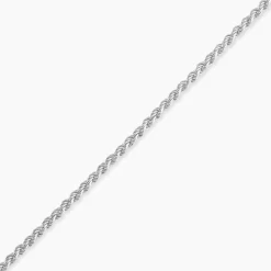 Bracelet Cacilda Maille Corde Argent Blanc