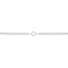 Bracelet Capucin Or Blanc Maille Marine Plate