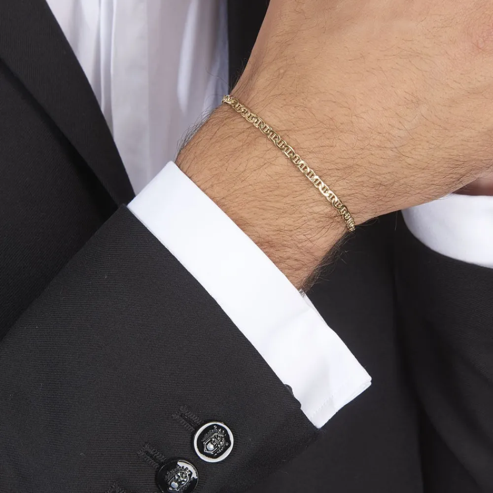 Bracelet Capucin Maille Marine Plate|Marc Orian New