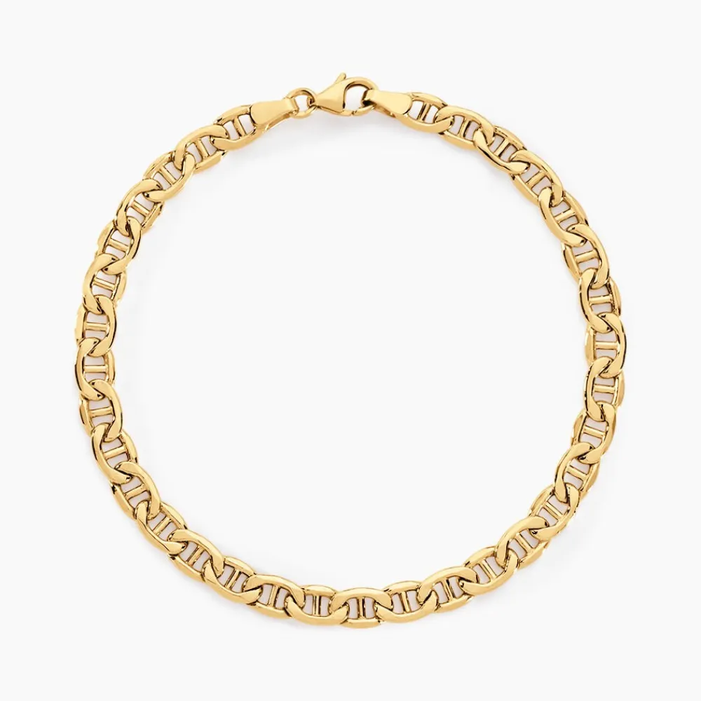 Bracelet Capucin Or Jaune Maille Marine Plate|Marc Orian Best